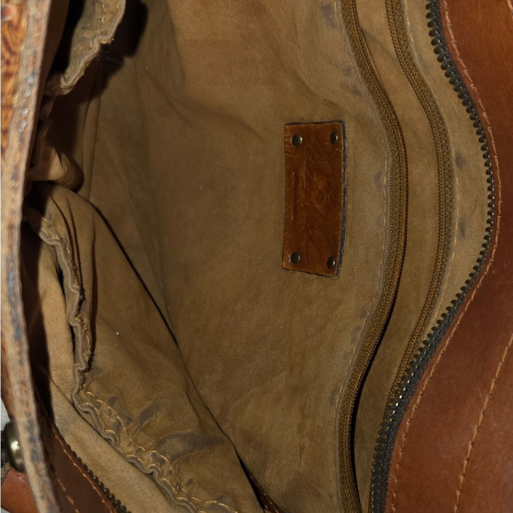 Patricia Nash Brown Patterned Leather Purse Bag - Picture 8 of 9